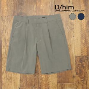 【アウトレット80％OFF】D/him ハーフパンツ 抜群のストレッチ◎ 美艶ジャージー 無地 1タック ショーツ 短パン 半ズボン 快適 メンズ ダブスタ 大人カジュアル｜artfish