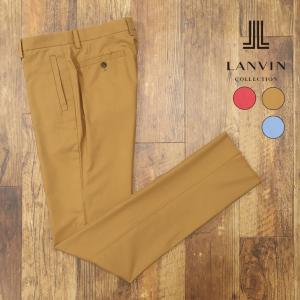 【アウトレット72％OFF】LANVIN COLLECTION 日本製 美脚パンツ ストレッチ ラルスミアーニ社ストライプ織り ゴルフにも 30代 40代 メンズ｜artfish