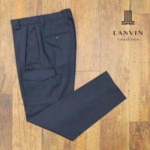 【アウトレット72％OFF】LANVIN COLLECTION 美脚カーゴ パンツ ストレッチ ツイル 無地 ワンタック 上品 きれいめ 日本製 メンズ ランバン 大人｜artfish