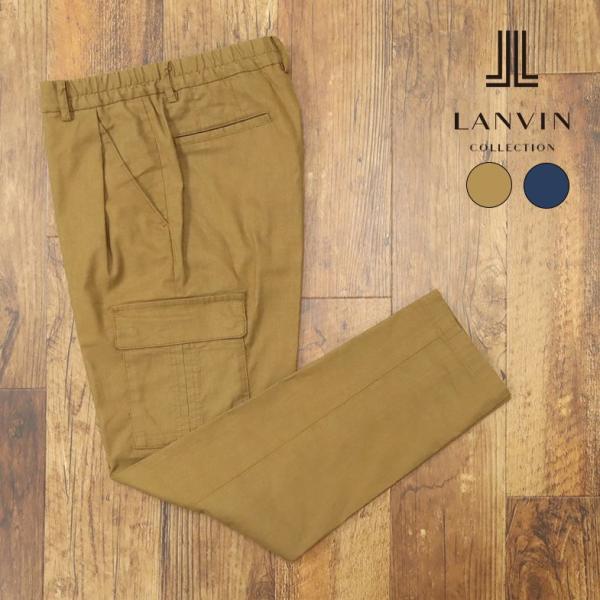 【アウトレット72％OFF】LANVIN COLLECTION イージー カーゴパンツ 日本製 サフ...