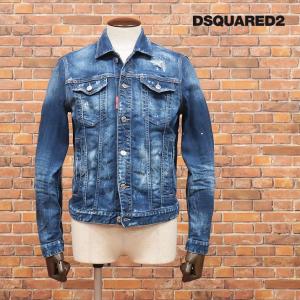 春夏 DSQUARED2 Gジャン S79AM0033 ストレッチ ダメージ ペイント加工 ICONプリント イタリア製 メンズ アメカジ サーフ ストリート ハイブランド｜artfish