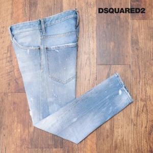 DSQUARED2 デニムパンツ S74LB0738 SEXY TWIST JEAN ダメージ パッチワーク加工 イタリア製 テーパード サーフ インポート メンズ artfish｜artfish