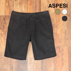 春夏 ASPESI ハーフパンツ CQ24 SPORTIVO SHORT ハリ コシ◎ キャンバス 製品染 イタリア製 ショーツ 半パン メンズ アスペジ イタリアブランド｜artfish