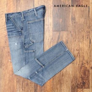 AMERICAN EAGLE ペインター デニムパンツ 0122-3038 ダメージ パッチワーク ストレート ストリート メンズ 20代 30代 40代