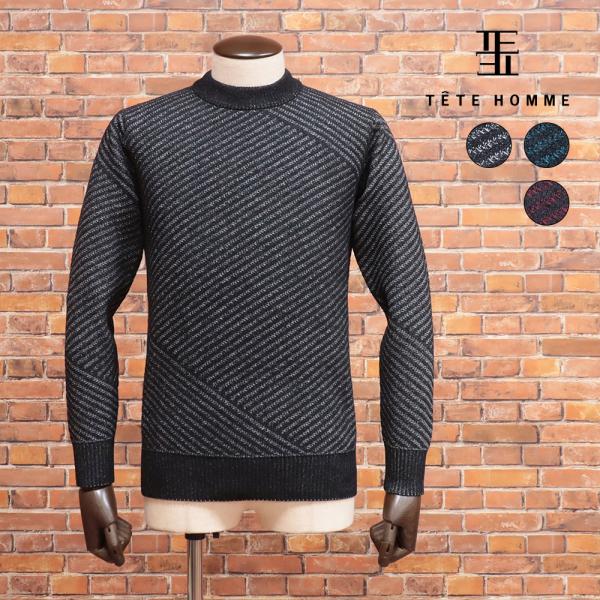 【期間限定ポイント10倍】24秋冬 TETE HOMME モールニット 1024667051 保温 ...