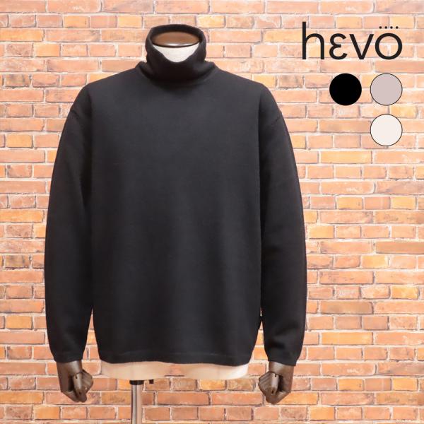 24AW Hevo タートルネック ニット CALENDANO ウール混ハイゲージ オーバーシルエッ...
