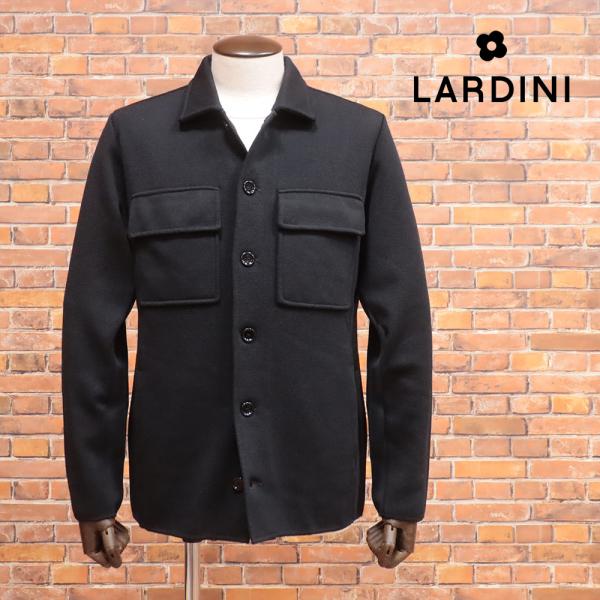 24秋冬 LARDINI カーディガン IVLJM85 IV63000 上質ウール ハイゲージ 無地...