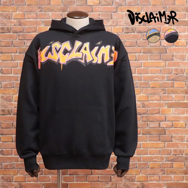 DISCLAIMER パーカー フーディー スプレー アート グラフィティ プリント 裏毛 スウェッ...