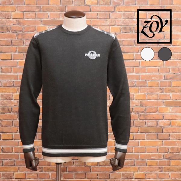 秋冬 ZOY 長袖ニット 071424710  クルーネック 撥水 蓄熱 Proof PLUS ダイ...