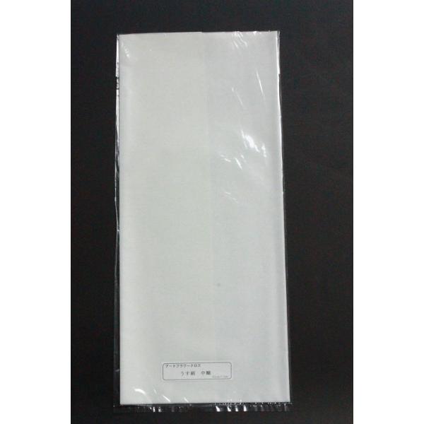 アートフラワー資材生地　うす絹　中糊　蛍光ホワイト　巾:約92cm×長さ:約100cm