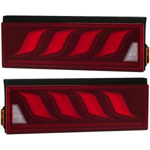 花魁 LEDテール COMBO 炎 L 大型サイズ レッドレンズ / グロスブラック LRセット ULA＆SEA搭載 24V OCHN-RG-L｜アートフレンド ヤフー店
