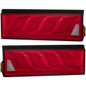 花魁 LEDテール COMBO 炎 L 大型サイズ レッドレンズ / クローム LRセット ULA＆SEA搭載 24V OCHN-RC-L｜アートフレンド ヤフー店