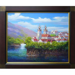 絵画 油絵 田澤禮次 肉筆油絵 静物画 コスモス 花瓶 F10 : アートフジ