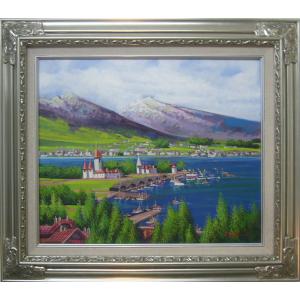 絵画 油絵 竹内敏彦 肉筆油絵 風景画 ヨーロッパ F10 送料無調