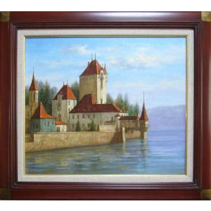 絵画 油絵 竹内敏彦 肉筆油絵 風景画 ヨーロッパ F10 送料無調