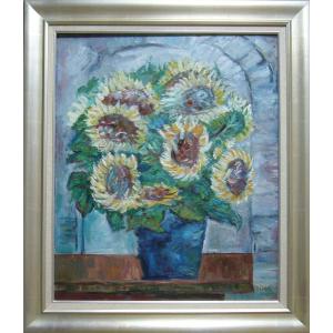 絵画 油絵 田浦信勝 肉筆油絵 静物画 クラマチス テッセン 特別寸法