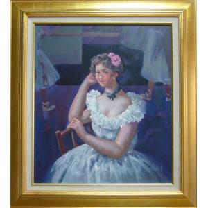 竹内敏彦 絵画 油絵 肉筆油絵 風景画 パリの街角 F8 送料無料 : アート