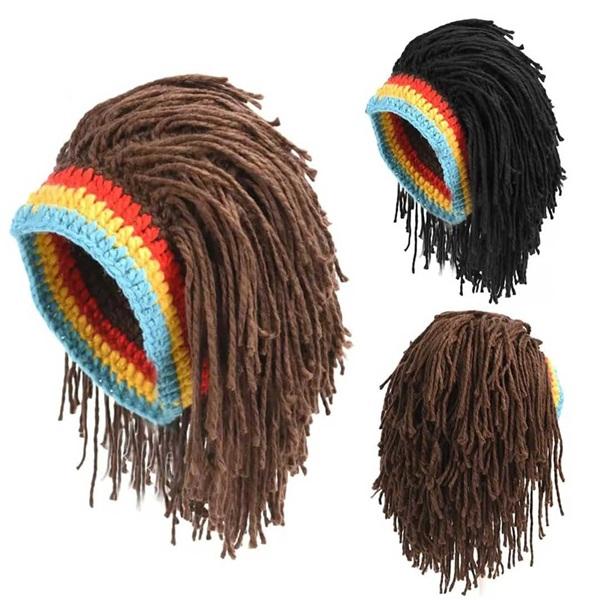 ドレッド帽子 ラスタウィッグ 　ドレッド風ニット帽 　2カラー 　　　　メンズファッション　 帽子 ...