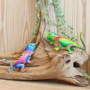 置物 おしゃれ オブジェ インテリア ブリキ カメレオン イエロー