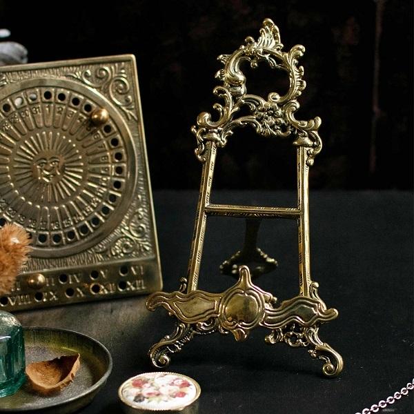 SALE  イタリアブラス イーゼル　[真鍮 ヨーロピアン アンティーク風 ブックスタンド]　　　イ...
