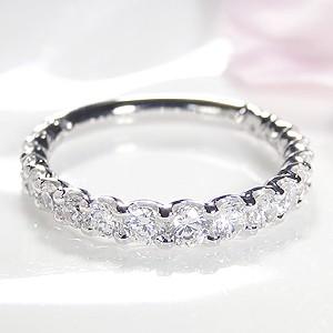 Pt900 ダイヤモンド エタニティ リング 1.0ct H-SIクラス : ジュエリー  