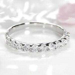 ダイヤモンド リング エタニティ プラチナ 指輪 ダイヤ pt900 0.5ct H-SIクラス 重...