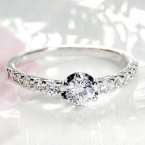 ダイヤモンド リング プラチナ ダイヤ 指輪 pt950 0.5ctUP 一粒 エタニティ 重ねづけ...