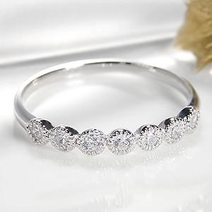 ピンキー対応 0.15ct H-SIクラス アンティーク ダイヤモンド エタニティリング