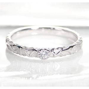 プラチナ 指輪 ハートリング ピンキーリング ダイヤモンド ハート