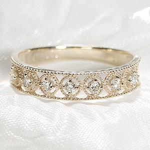 ピンキー対応 送料無料 K10YG/WG/PG ダイヤモンド リング