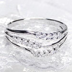 RYO PT950 0.30カラットダイヤモンド　リング　12号 Pt950 0.30ct 3連 ダイヤモンド リング : ジュエリーvivid - 通販