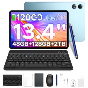【50%OFFクーポン対象】P13 Android16 タブレット 13インチ 大画面 Wi-Fiモデル 120Hz 2.4K 48GB+128GB 2TB拡張 T620 8コア 12000mAh Widevine L1 顔認証