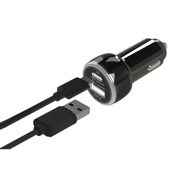 アークス PD&amp;USB3.1Aチャージャー&amp;Type-Cケーブル ブラック ポート増設 車内 DC1...