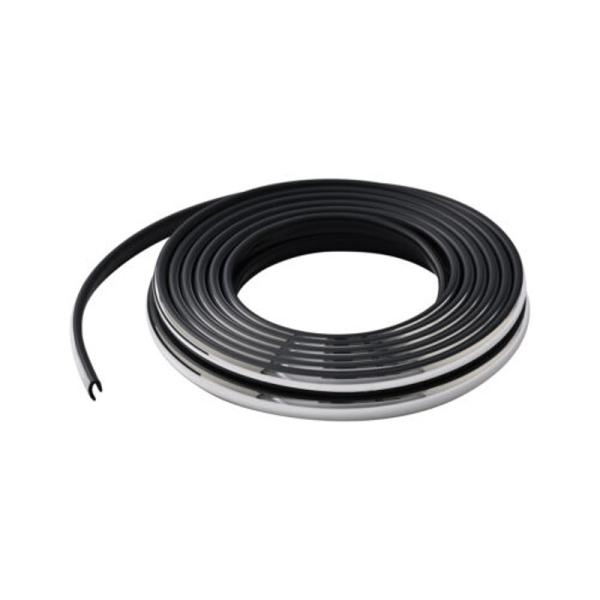 J型ドアモール 4.3M ブラックxクローム セイワ K434