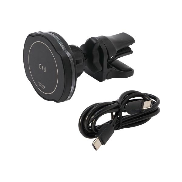 ワイヤレスチャージ マグホルダー エアコン スマートフォン 耐荷重250G以下 高輝度LED採用 フ...