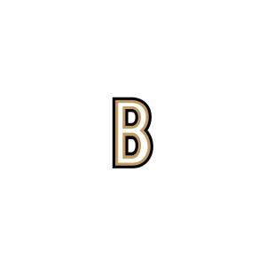 イニシャルステッカー 2.5 B ステッカー アルファベット 【B】 DIY リメイク 2.5cm ゼネラルステッカー LD-1B