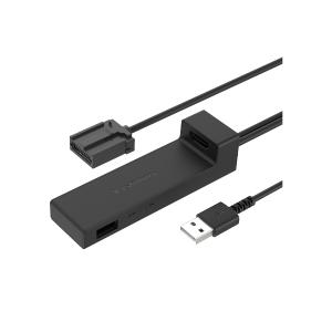 HDMIタイプA→タイプE変換ケーブル USB1ポート firetvstick対応 スッキリ配線 車内 コンパクト USBポート 黒 配線集約 AE変換 カシムラ KD-261