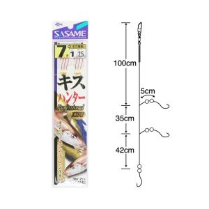 ささめ針 キスハンター K-106 針7号-ハリス1号 01507 SASAME