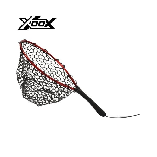 ラバーランディングネット ショート L レッド XOOX CM-631 タカミヤ