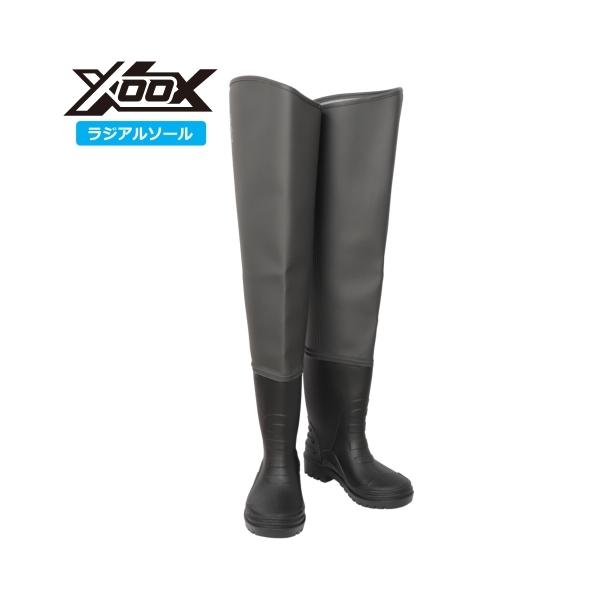 ベルトレスヒップウェーダー ラジアルソール L ダークグレー XOOX 11140 タカミヤ