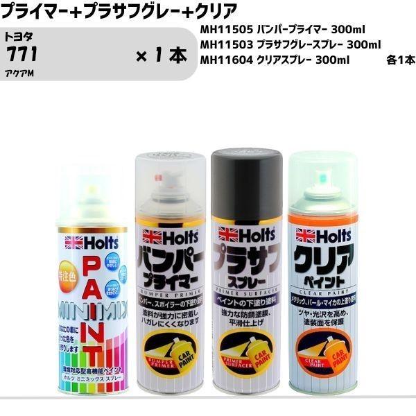 トヨタ 771 アクアM MINIMIX スプレー 260ml 1本 プライマー+プラサフグレー+ク...