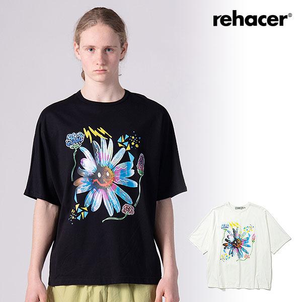 レアセル Tシャツ rehacer × everglouu Pop Flower Dolman CS