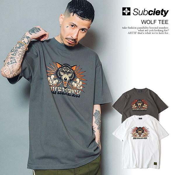 サブサエティ Tシャツ SUBCIETY WOLF TEE subciety メンズ 半袖 半袖TE...