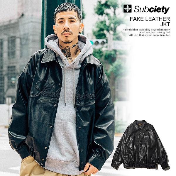 SALE セール サブサエティ ジャケット SUBCIETY FAKE LEATHER JKT su...