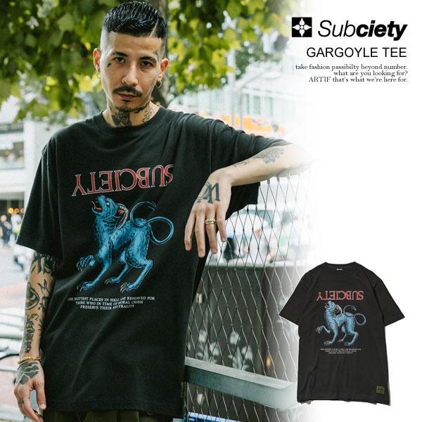 サブサエティ Tシャツ SUBCIETY GARGOYLE TEE subciety メンズ 半袖 ...