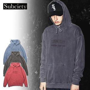 SALE セール SUBCIETY サブサエティ パーカ プルオーバーパーカ パーカー PIGMENT PARKA メンズ おしゃれ｜artif