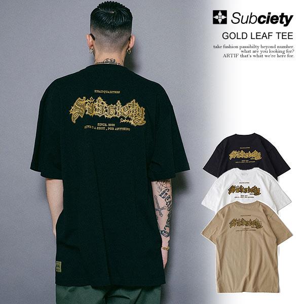 SALE セール サブサエティ Tシャツ SUBCIETY GOLD LEAF TEE subcie...