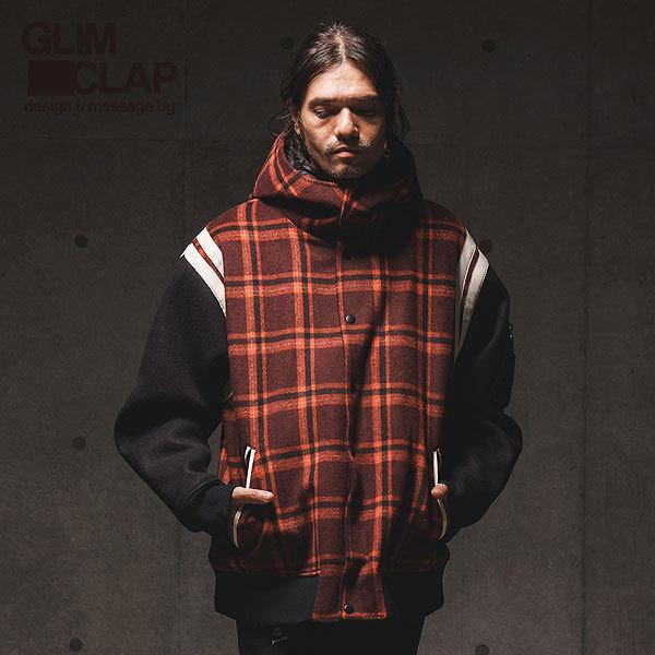 SALE セール GLIMCLAP グリムクラップ ジャケット Plaid pattern hood...