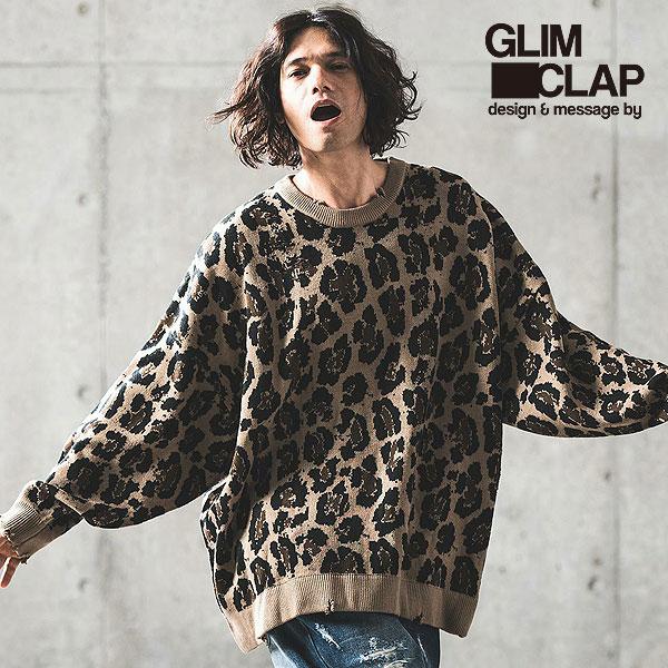 SALE セール グリムクラップ セーター GLIMCLAP Leopard pattern use...