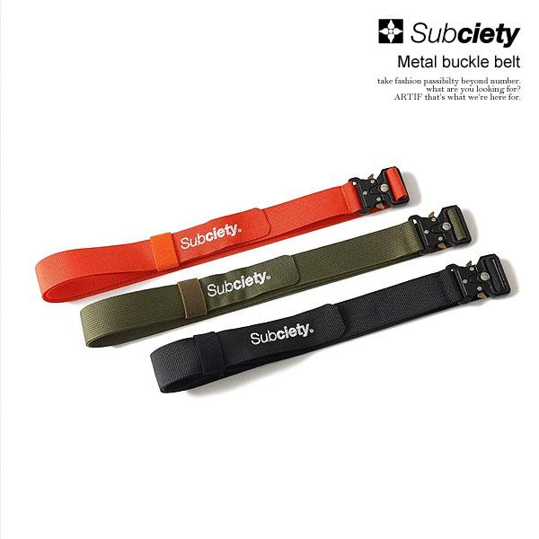 サブサエティ ベルト SUBCIETY Metal buckle belt subciety メンズ...